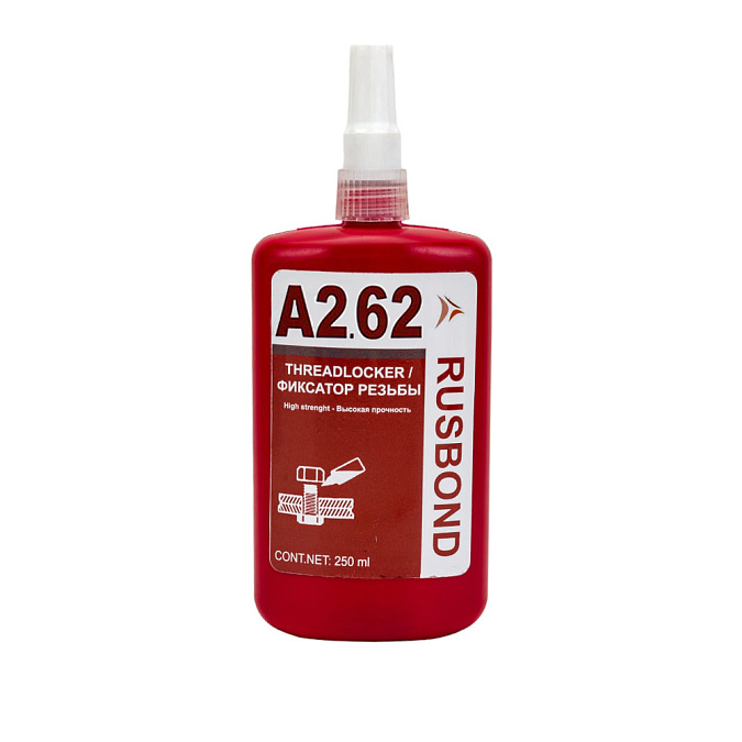 RusBond A2.62 Фиксатор резьбовых соединений средней/высокой прочности 250 мл.(LOCTITE 262)
