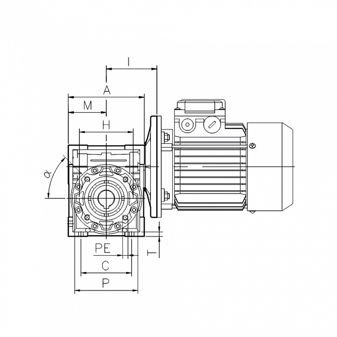 Мотор-редуктор NMRW 50-25-56-DS-FA1-0.37-B5-B3